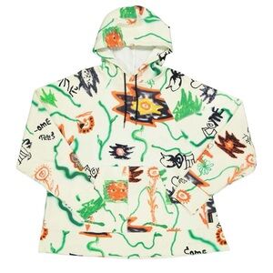 CONVERSE X COME TEES UNISEX FLORAL TRIANGLE HOODIE LIMITED EDITION- Size II-NWT
